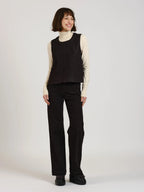 Haut court légèrement évasé IZA femme, BLACK, taille XS, porté par Léa (1m70) (FAM PARIS) – photo 1