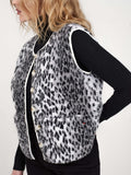 Veste sans manches VITA léopard femme, LEOPARD, taille XS, porté par Priscilla (1m76) – photo 5