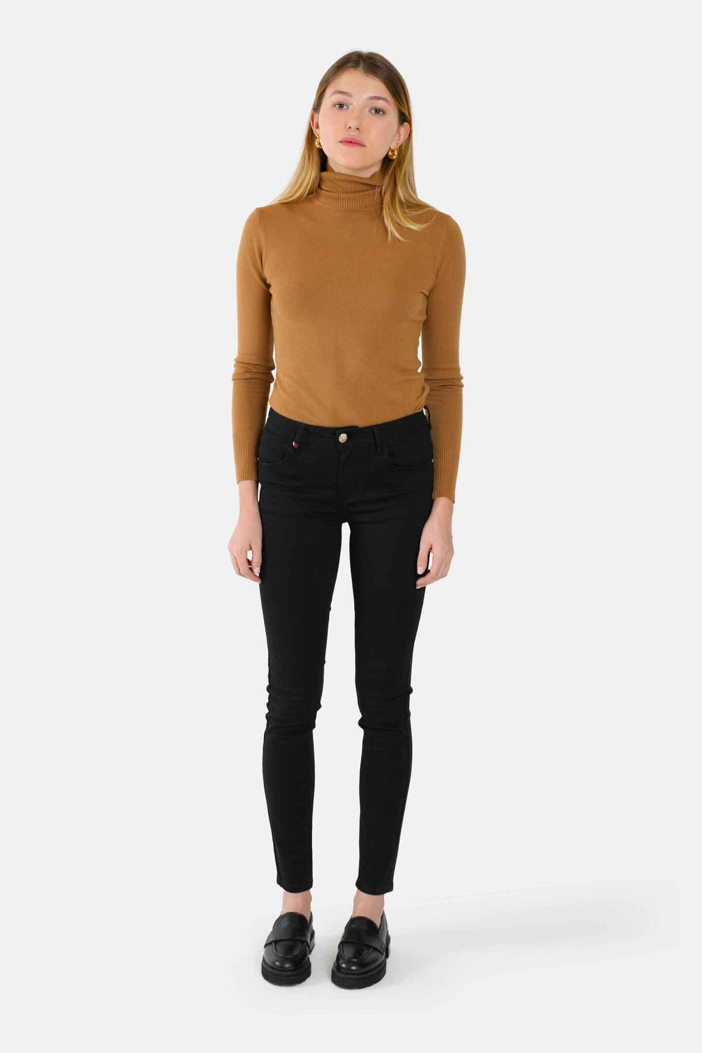 Jean skinny noir CLEMENTINE femme, BLACK, taille 26, porté par Lilou (1m75) (FAM PARIS) – photo 1