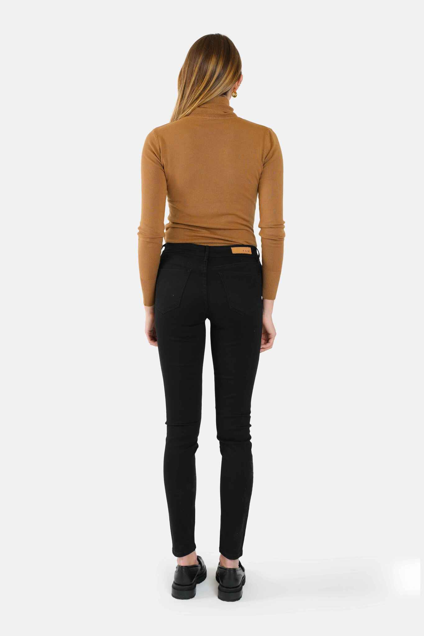 Jean skinny noir CLEMENTINE femme, BLACK, taille 26, porté par Lilou (1m75) – photo 4