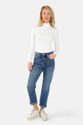 Jean mom stone PATRICIA MFN femme, STONE, taille 26, porté par Jessica (1m75) – photo 3