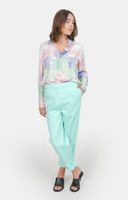 Mom confort menthe FRANCE femme, MINT, taille XS, porté par Claire (1m76) (FAM PARIS) – photo 1