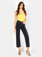 Jean droit court noir POLA femme, BLACK, taille 26, porté par Jessica (1m75) (FAM PARIS) – photo 1