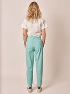 Jean mom mint taille haute POLLY femme, MINT, taille 25, porté par Jessica (1m75) – photo 4