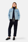 Veste en jean bleu VIVI femme, BLUE, taille XS, porté par Lilou (1m75) (FAM PARIS) – photo 1