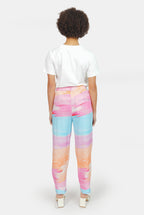 Pantalon imprimé Pastel A RAFA femme, PASTEL A, taille XS, porté par Marie (1m71) – photo 4