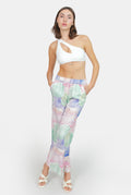 Pantalon imprimé Pastel B ROSA femme, PASTEL B, taille XS, porté par Claire (1m76) – photo 2