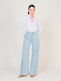 Jean large bleu FLORY femme, BLUE, taille XS, porté par Mélissa (1m70) (FAM PARIS) – photo 1