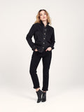 Jean mom noir PATRICIA MFN femme, BLACK, taille 25, porté par Priscilla (1m76) – photo 2