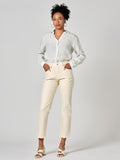 Jean mom greige PATRICIA MFN femme, GREIGE, taille 25, porté par Shazney (1m75) (FAM PARIS) – photo 1
