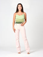 Jean bootcut rose BELLA femme, BABY PINK, taille 25, porté par Valentine (1m70) (FAM PARIS) – photo 1