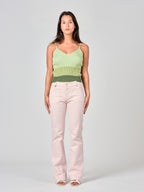 Jean bootcut rose BELLA femme, BABY PINK, taille 25, porté par Valentine (1m70) – photo 2