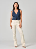 Jean bootcut greige BELLA femme, GREIGE, taille 25, porté par Valentine (1m70) (FAM PARIS) – photo 1