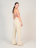 Jean droit écru POLA LONG femme, GREIGE, taille 25, porté par Mélissa (1m70) – photo 2