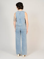 Haut court bleu IZA EMBRO HEART femme, BLUE, taille XS, porté par Sarah (1m72) – photo 2