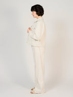 Veste oversize écru VALANCE femme, ECRU, taille XS, porté par Sarah (1m72) – photo 3