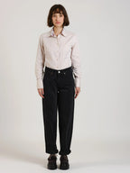 Jean baggy Élégance décontractée et confort assuré LENA femme, BLACK, taille XS, porté par Léa (1m70) – photo 2