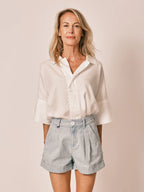 Short à pinces AMELIA STRIPE