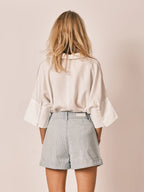 Short à pinces AMELIA STRIPE