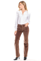 Pantalon bootcut en velours taille mi-haute BELLA