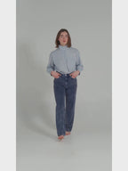 POLA straight velvet trousers