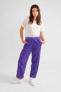 Pantalon mom en velours FRANCE femme, LAVENDER, taille XS, porté par Eden (1m70) (FAM PARIS) – photo 1