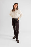 Jean slim noir EMMA femme, BLACK, taille 26, porté par Eden (1m70) (FAM PARIS) – photo 1
