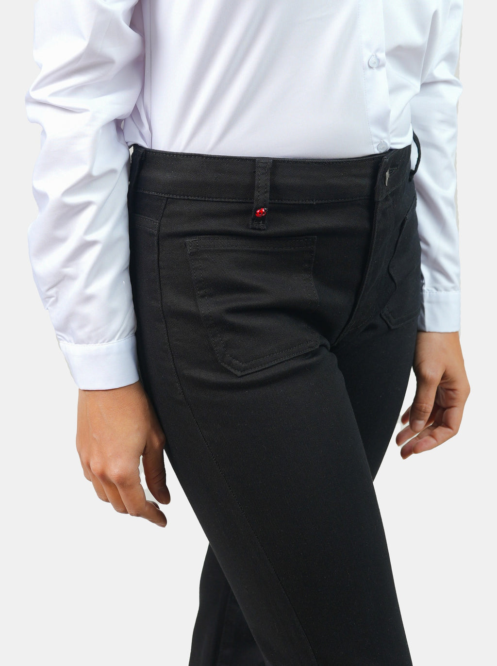 Chemise unie blanc HELENE femme, WHITE, taille XS, porté par Marie (1m71) (FAM PARIS) – photo 1