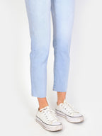 Jean mom bleu PATRICIA BLUE DYE femme, BLUE DYE, taille 25, porté par Amanda (1m76) – photo 5