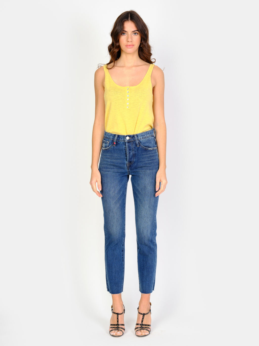 Jean mom stone PATRICIA femme, STONE, taille 25, porté par Amanda (1m76) – photo 2