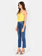 Jean mom stone PATRICIA femme, STONE, taille 25, porté par Amanda (1m76) – photo 3