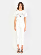 Jean mom blanc PATRICIA V femme, WHITE, taille 25, porté par Amanda (1m76) – photo 2