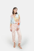 Mom confort saumon FRANCE femme, LIGHT SALMON, taille XS, porté par Claire (1m76) (FAM PARIS) – photo 1
