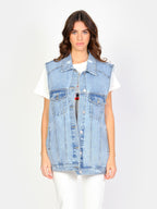 Veste sans manches VENISE femme, LIGHT BLUE, taille XS, porté par Amanda (1m76) – photo 2
